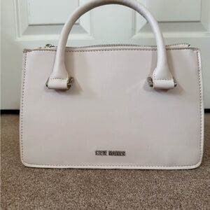 Steve Madden Cream Satchel with Structured Design